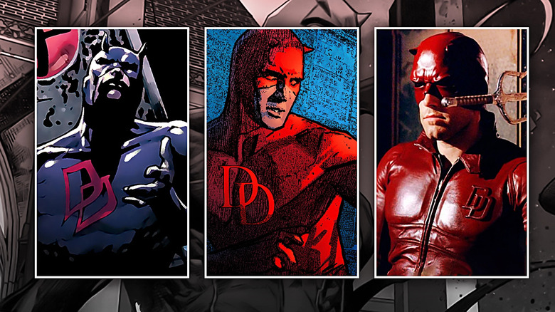 Images of Daredevil from Shadowland, the Bendis run, and the 2003 movie edited together