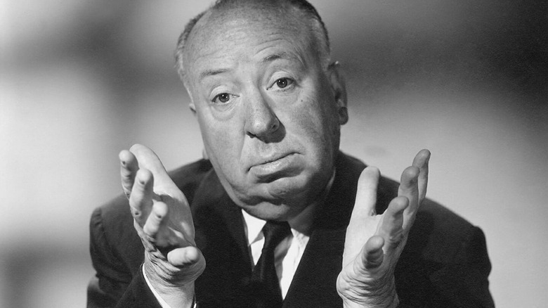 Alfred Hitchcock opening an episode of Alfred Hitchcock Presents