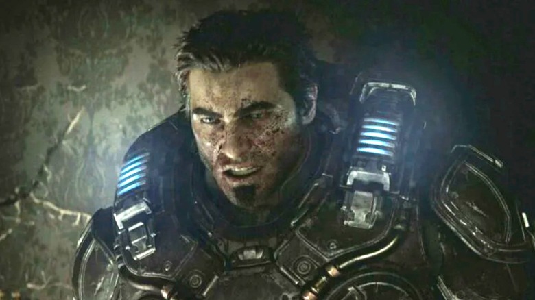 A soldier looks ready for battle in Gears of War: E-Day