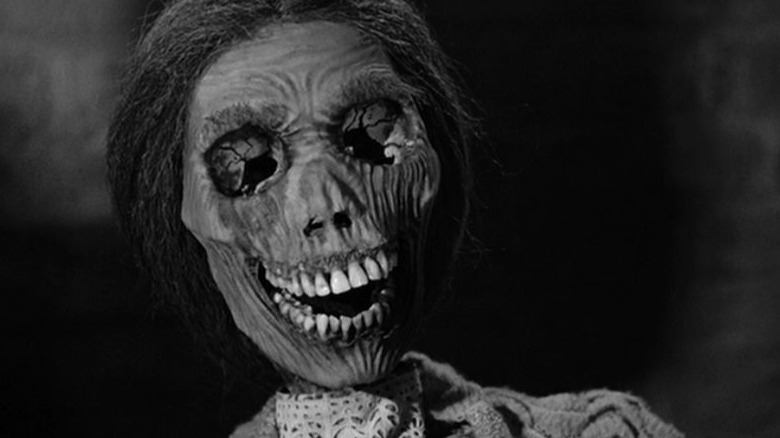 Norma Bates skeleton smiling Psycho